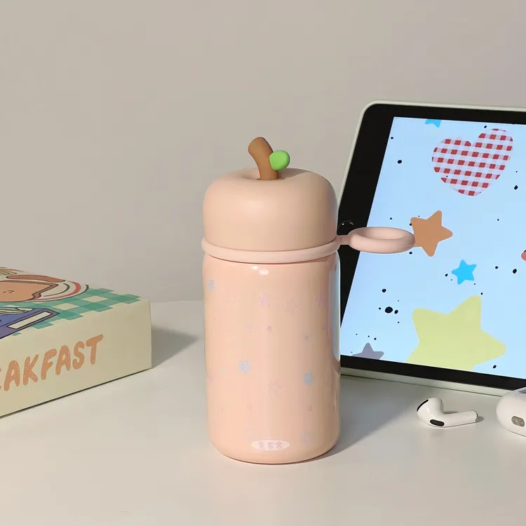 学生可爱保温杯女生高颜值2025新款小巧水杯直饮口袋杯手提便携