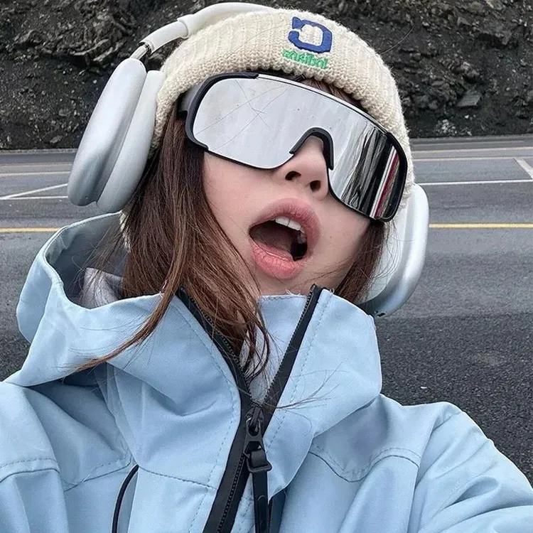 户外骑行眼镜爬山登山护目镜雪山抗UV滑雪镜防风雪地骑车太阳眼镜
