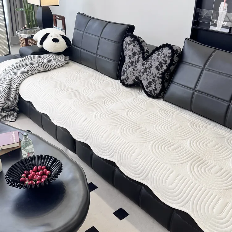 也米法式奶油风沙发垫2025新款四季通用固定防滑秋冬坐垫子盖布巾