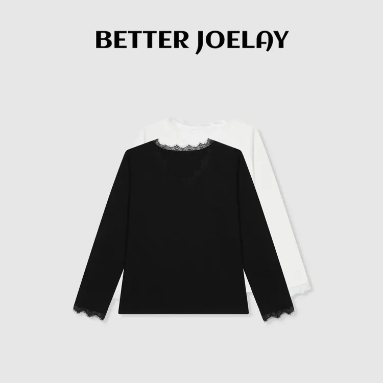 BETTER JOELAY-【维多密语】时尚百搭T恤长袖简约休闲风Z5994