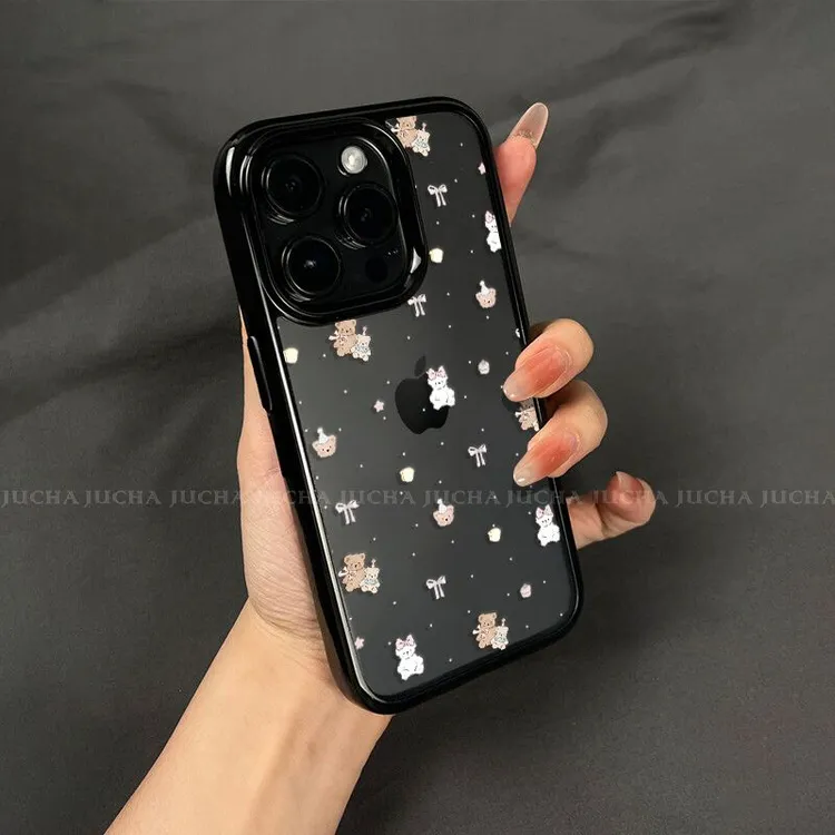 蛋糕小熊适用苹果16promax手机壳高级感新款iphone15plus防摔14女