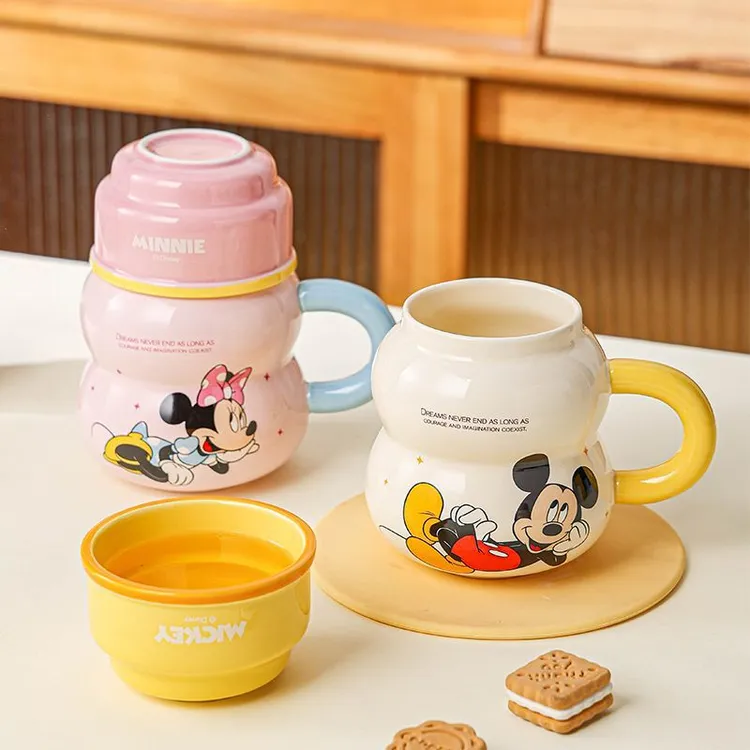 2025新款迪士尼同款高温陶瓷餐具正品带盖葫芦杯马克杯高颜值家用