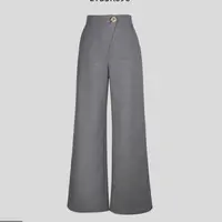 【RZ】高定一粒扣厚款高腰显瘦阔腿裤