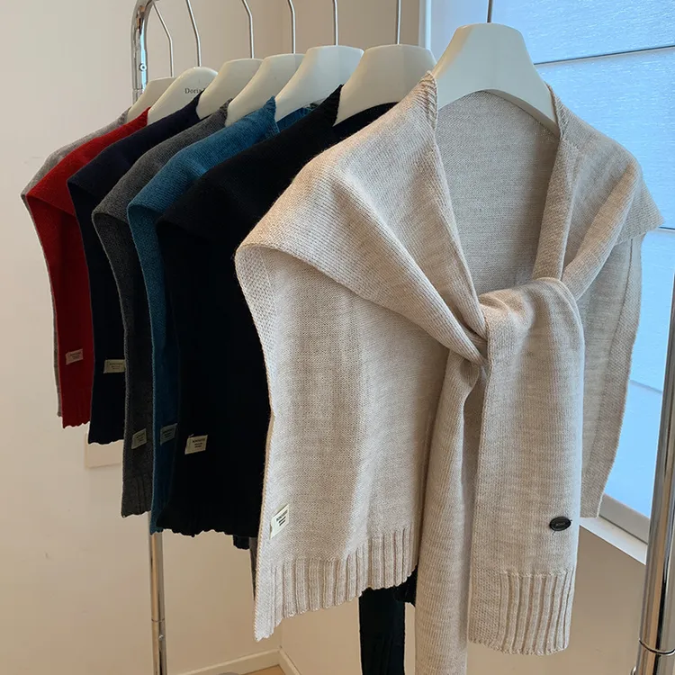 RGNAT针织小披肩女外搭衬衫春秋办公室空调护颈坎肩高级感围巾