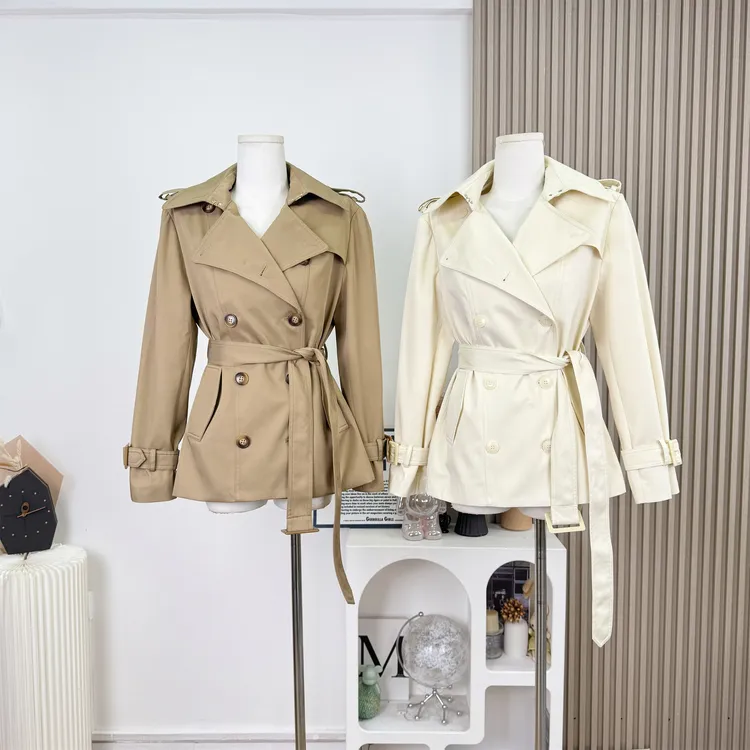 复古立领短款风衣显瘦时尚韩版秋季高级感气质廓形收腰休闲外套女