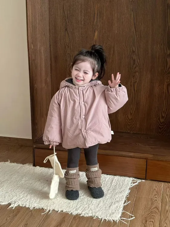 现货【两面穿】郝叔童品冬季新款2025时女童高货潮夹棉外套HP53101