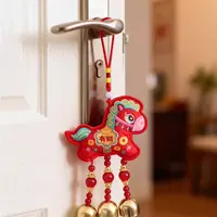2026马年小马挂饰新年装饰品钥匙扣包包挂件可爱过年福包包边刺绣