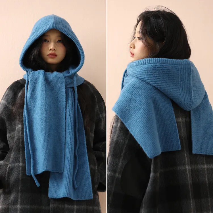 韩版巴拉克拉法帽复古时髦秋冬百搭户外防风防寒保暖围巾帽子一体