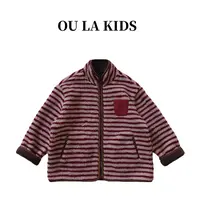 2025冬季新品女童装韩版慵羊羔绒立领加绒保暖毛毛外套OL25189