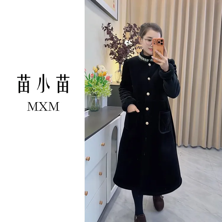 2025年新款公主裙睡衣女时尚三层加厚可外穿家居服长款连衣裙保暖