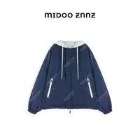 MIDOO ZNNZ 经典休闲双面穿撞色羽绒夹克连帽外套7265M