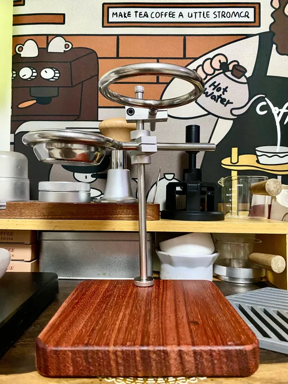 气动咖啡机支架手工制作