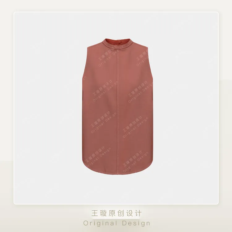 双栖背心叶桔色王璇原创设计