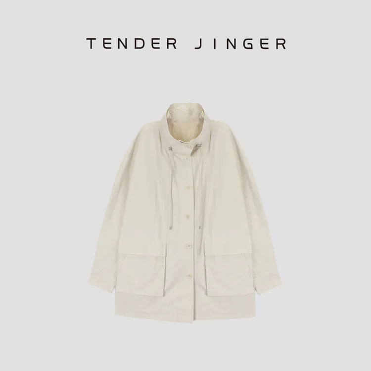 Tender Jinger复古小立领夹克风衣外套T53LSS41296