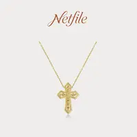铜合金锆石项链 Netfile【十字架项链】NF509X015