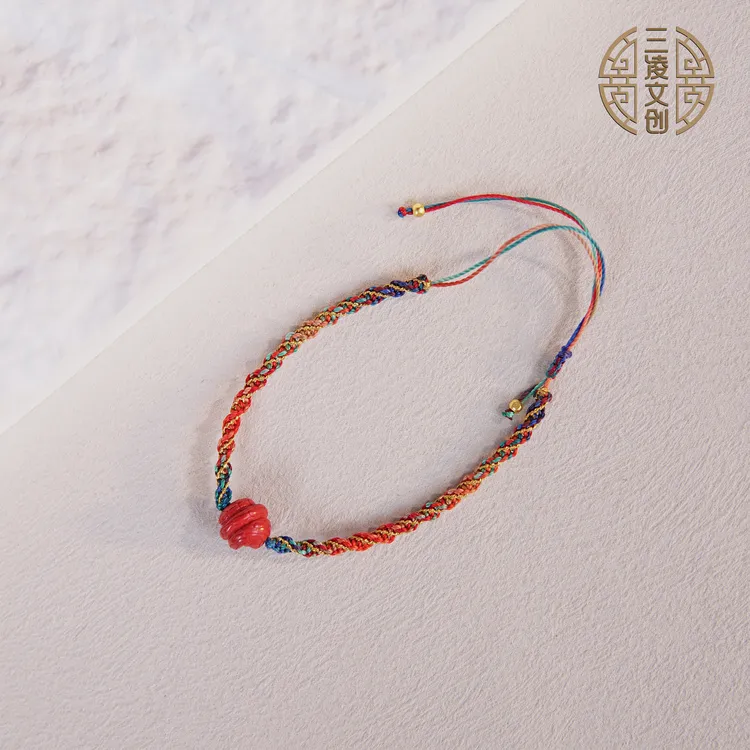 天然辰砂【三凌文创】天然辰砂朱砂蛇宝手串2025本命年手链护身转运