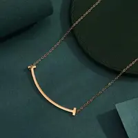 钛钢项链 高版本不掉色微笑项链（保色半年，掉色换新）