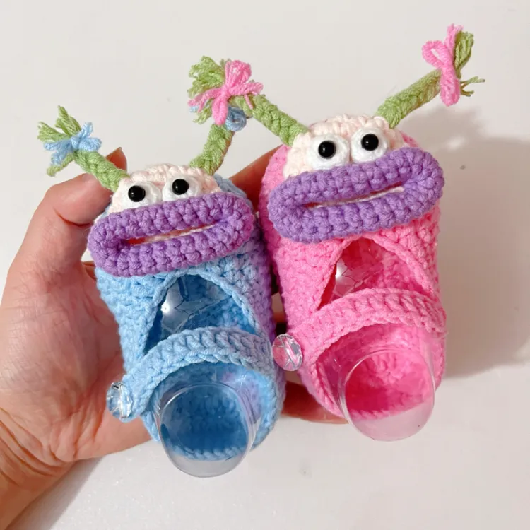 成品DIY毛线编织大嘴猴宝宝鞋婴儿鞋学步鞋