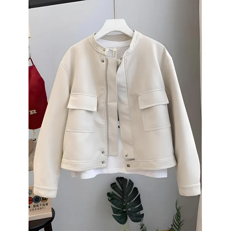 休闲新款网红小皮衣外套女宽松显瘦女装机车服时尚短款洋气百搭