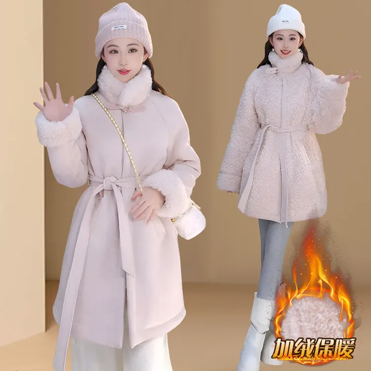 韩版高级感超好看毛毛大衣双面穿小个子秋冬穿搭洋气加绒加厚外套