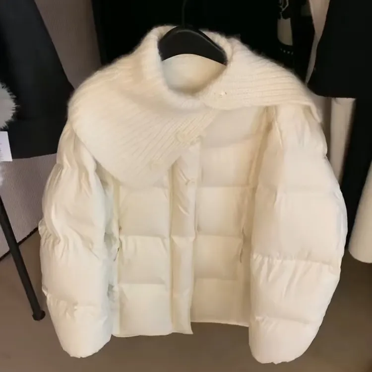【奥莱正品】翻领短款宽松棉服女款2025年冬季新款时尚百搭休闲韩系
