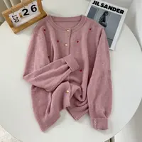 特！门店16&9！单排扣简约百搭女式针织衫Z00146