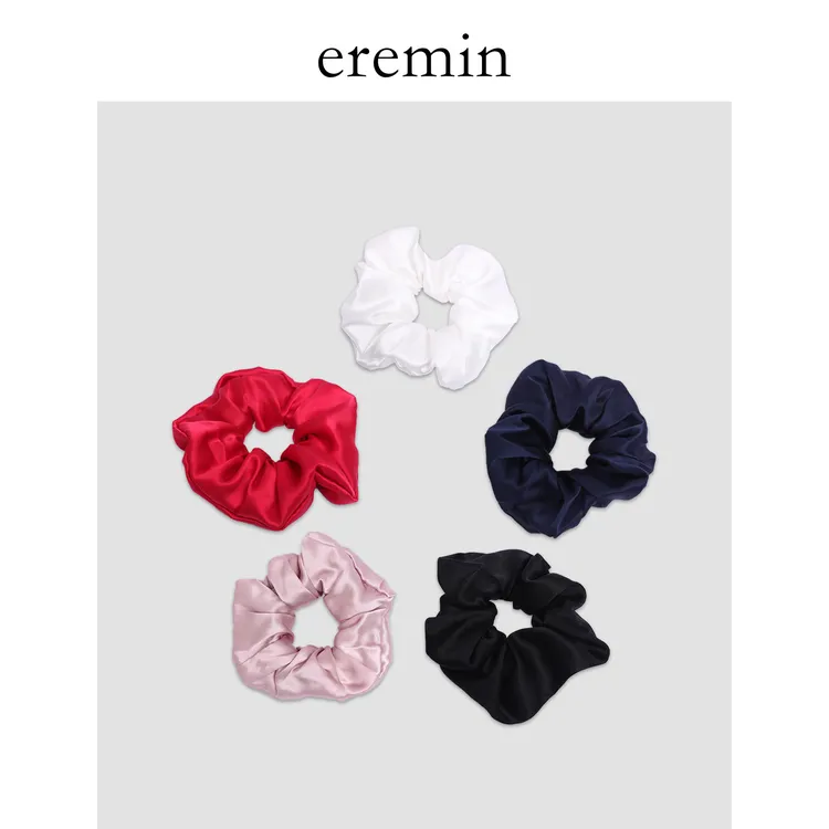 Min 桑蚕丝素绸缎6cm松紧带真丝大肠发圈