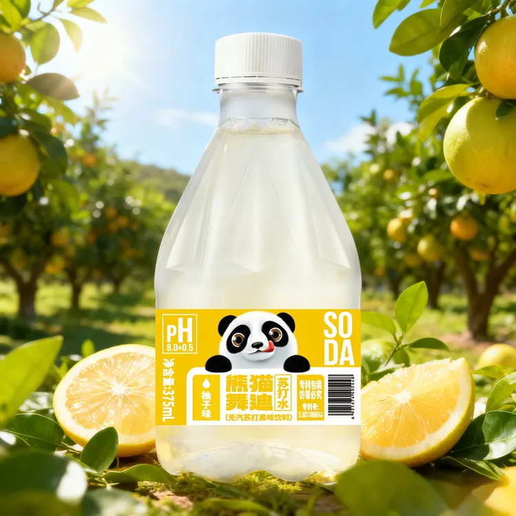 熊猫舞迪无汽苏打水柚子味375ml*6瓶装