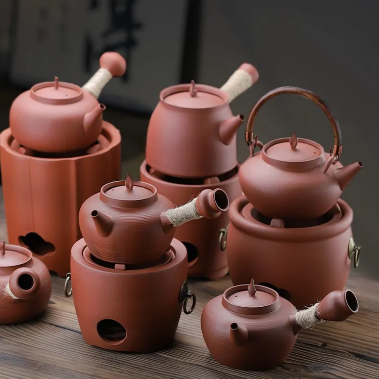 网红围炉煮茶紫砂炭火炉烤炉家用户外露营煮茶器泡茶壶烤奶茶