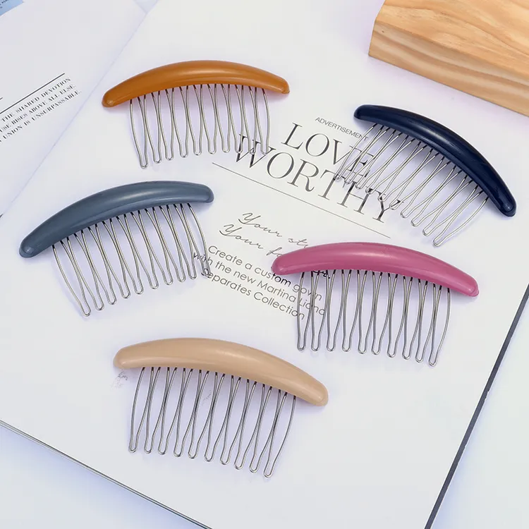 醋酸碎发蓬松神器刘海梳公主头防滑侧边盘发头饰发夹发卡