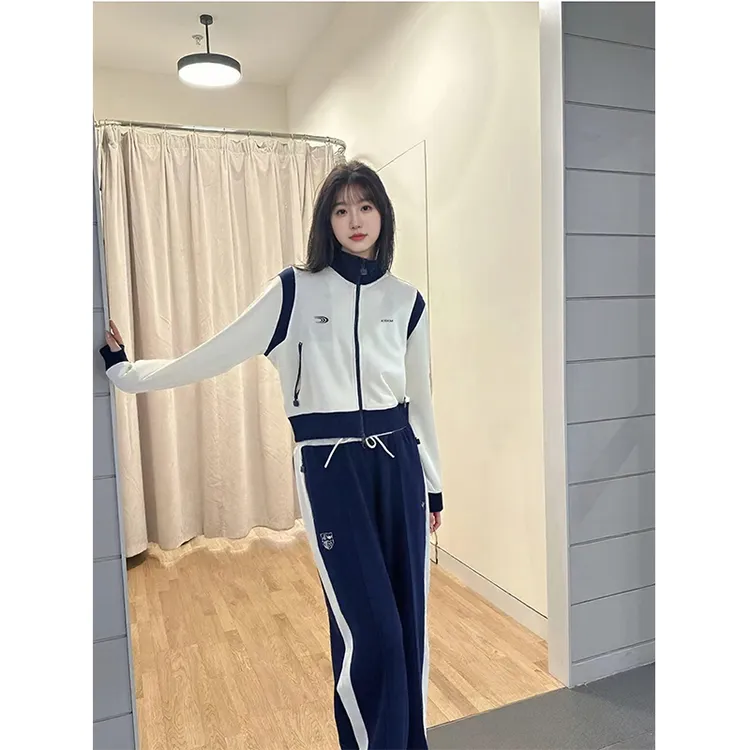KSKM白色运动套装女2025早秋新款美式小众休闲百搭通勤两件套穿搭