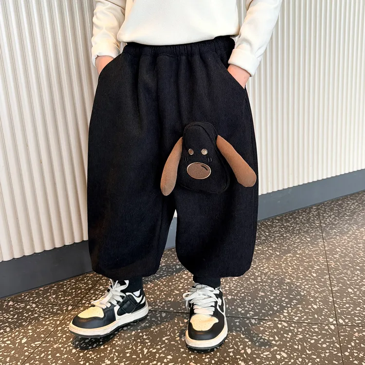 男童冬季加绒裤2025新款男孩洋气冬装裤子儿童休闲裤宝宝保暖长裤