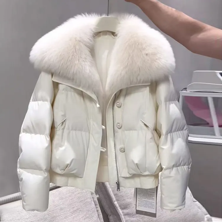 新款韩系流行简约翻领棉服女装2025冬季时尚百搭保暖日常出街穿搭