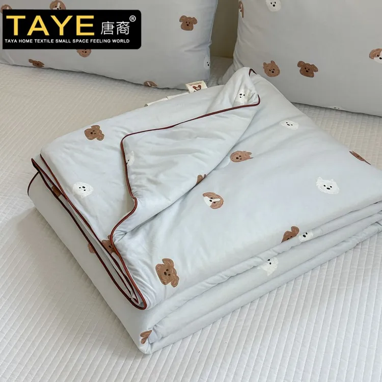 卡通小哪吒针织棉大豆夏凉被单人夏被可机洗学生宿舍夏季空调被子