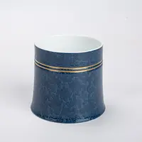 [ZM]大号 时来运转杯 黛蓝 扒花·凤尾纹 280ml