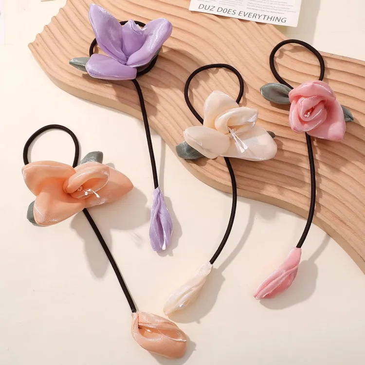 一眼心动~超仙月光纱发圈女2025新高级感头绳丸子头马尾盘发卡饰！