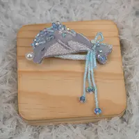 饰阿梁3867 夜光刺绣海豚掰掰夹头饰儿童小女孩发饰可爱