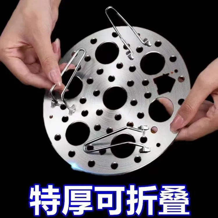 新款不锈钢蒸蛋架家用多功能蒸架隔水蒸菜架子高矮脚折叠锅架蒸笼