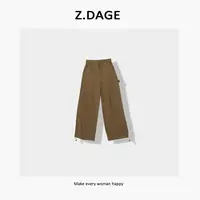z.dage-‘法棍裤’时尚春夏新款极简拼接工装风休闲裤-29006