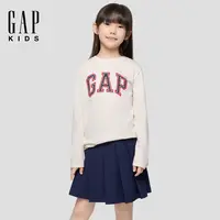 Gap男女童2025秋季新款印花logo纯棉长袖宽松基础儿童装DR 805095