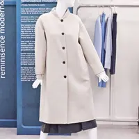 闪闪兒 元 韩国高级女装Z**OOC 25冬季 领口针织拼接大衣9510