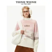 TeenieWeenie小熊毛衣24圆领卡通撞色可爱舒适上衣TTKW244V07T