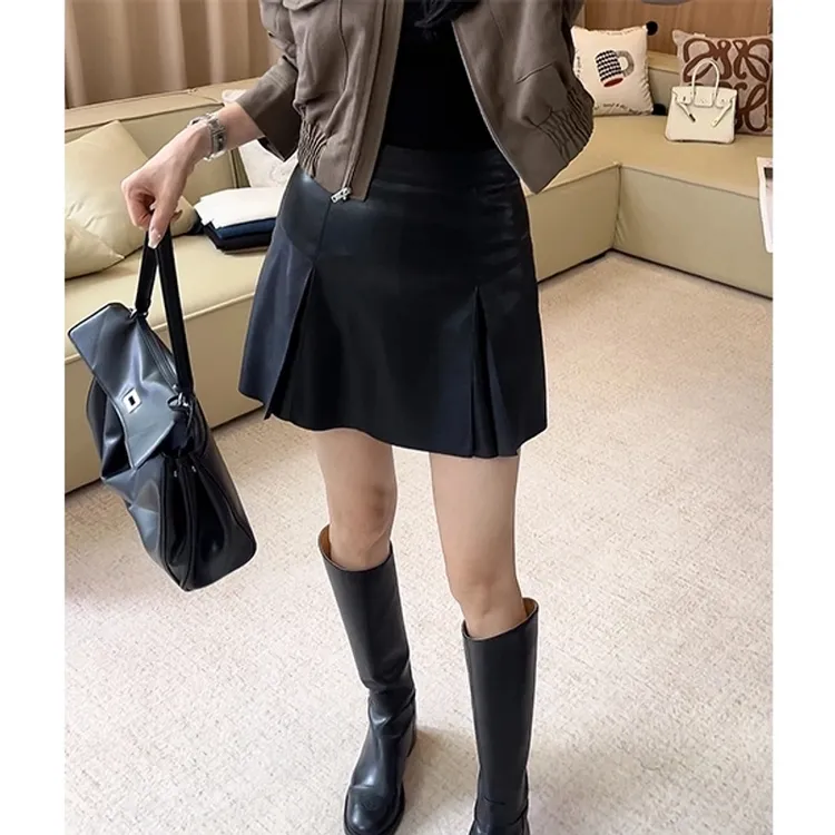 不规则显瘦冬裙皮裙短裙秋冬A字裙包臀半身裙时尚百搭气质韩版