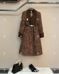 秋冬气质小香风设计师中长款羽绒服轻奢女 GS-57905