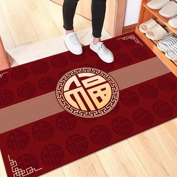 现货隔天就发防滑垫地毯入户门垫新中式家用浴室厕所吸水垫免洗