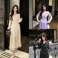 李潇洒【十四行诗】微胖大码秋法式假两件蕾丝挂脖交叠捏褶修身小衫