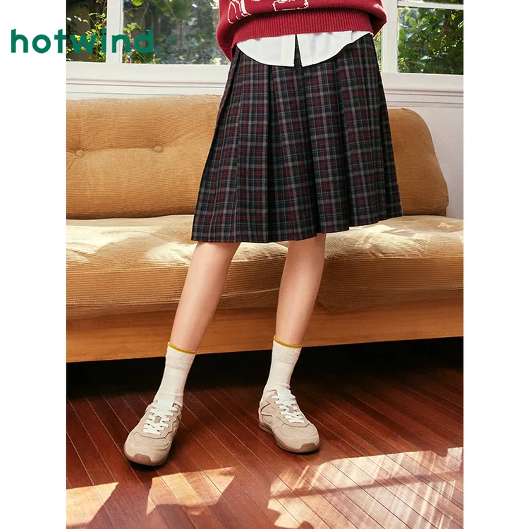 热风商场款女装半身裙冬季裙子双11返场秋冬保暖新款F14W25100