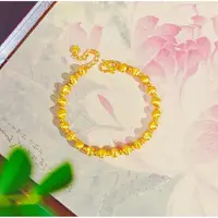 【三金甄选】足金999猫眼金珠手链