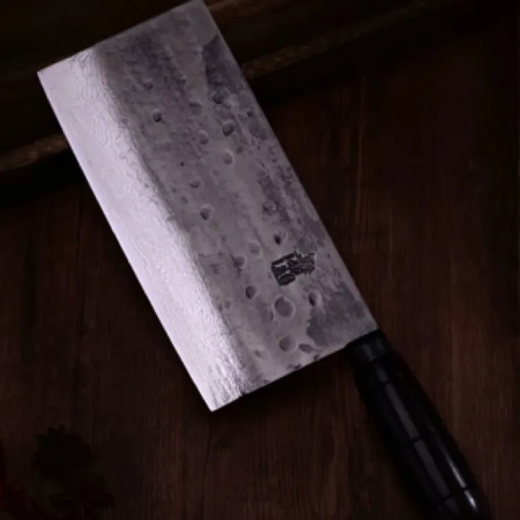 臻劲道手工锻打大马士革家用商用切菜切片刀刀具（单刀）