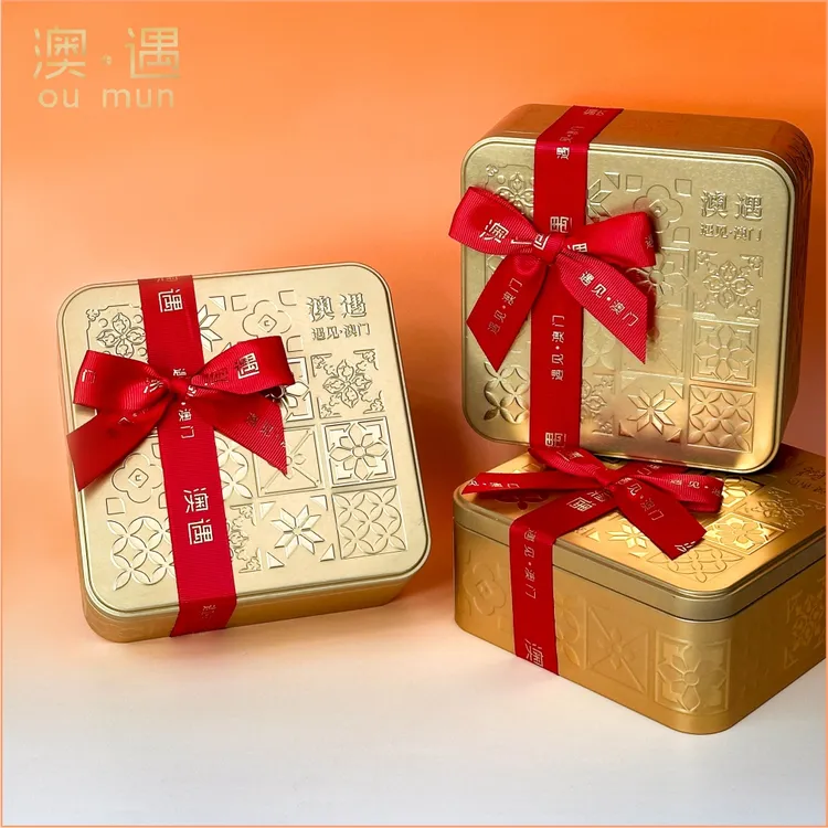 【澳门手信】澳遇扁桃仁薄饼蔓越莓核桃芝麻腰果薄饼方盒礼盒装